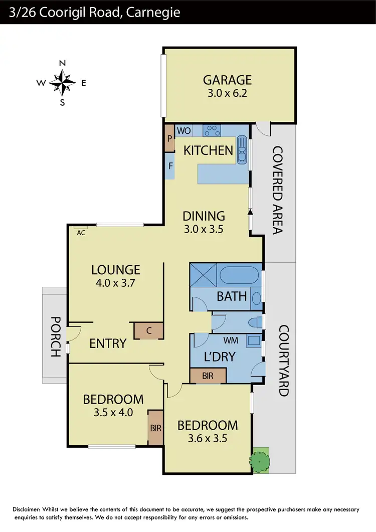 Floorplan of Homely unit listing, 3/26 Coorigil Road, Carnegie VIC 3163