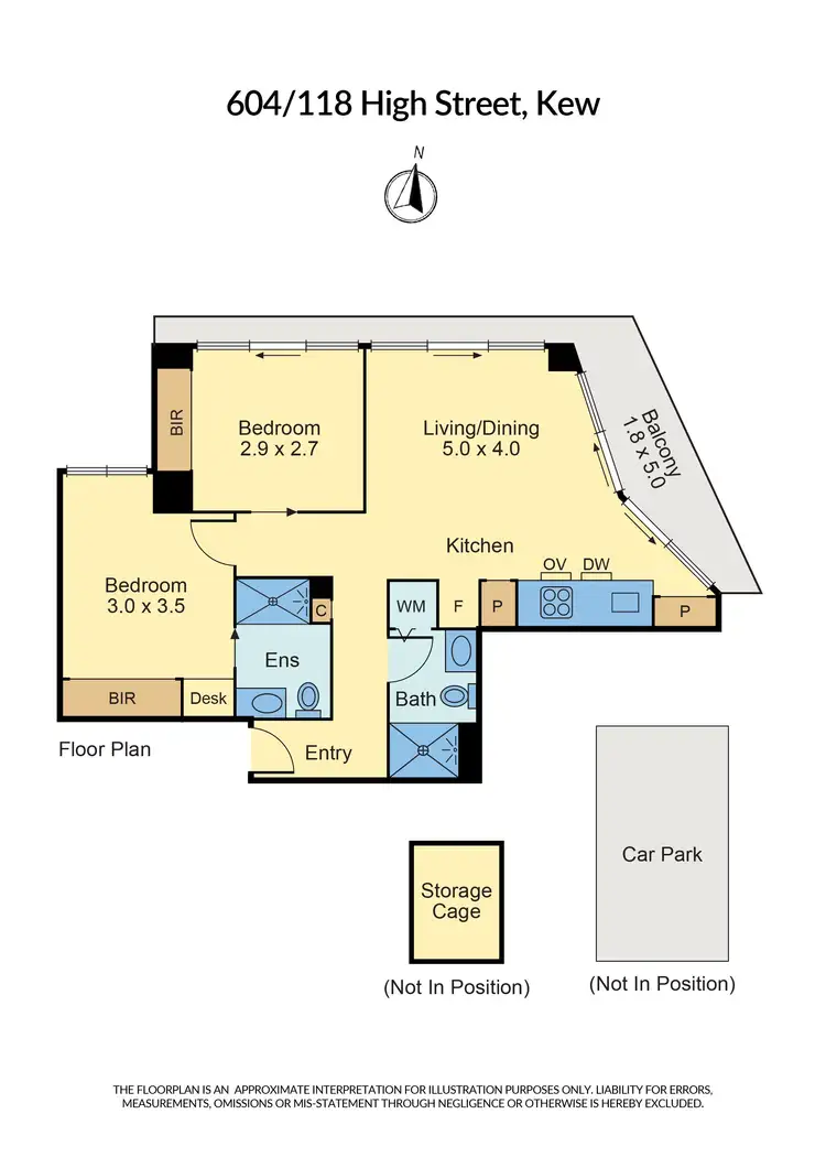 Floorplan of Homely apartment listing, 604/118 High Street, Kew VIC 3101