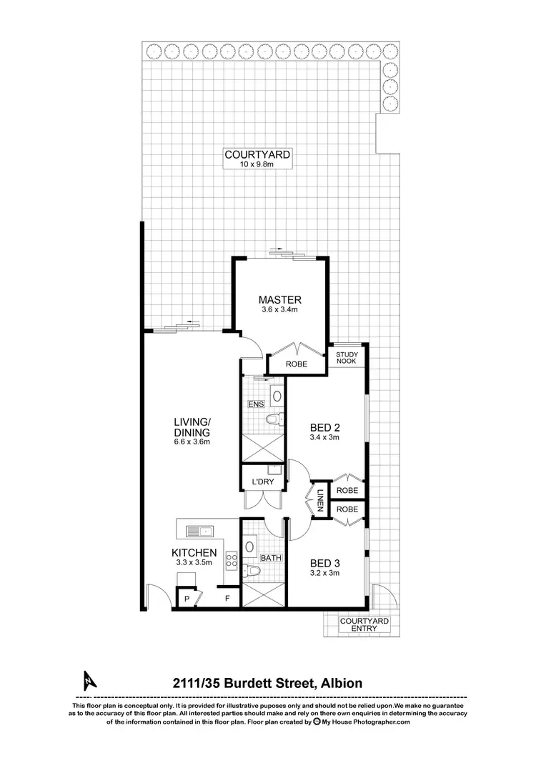Floorplan of Homely apartment listing, 2111/35 Burdett Street, Albion QLD 4010