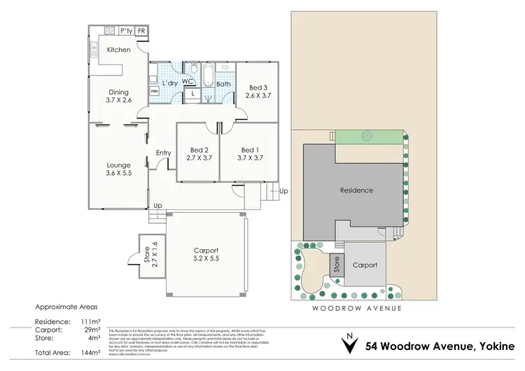 Floorplan of Homely house listing, 54 Woodrow Avenue, Yokine WA 6060