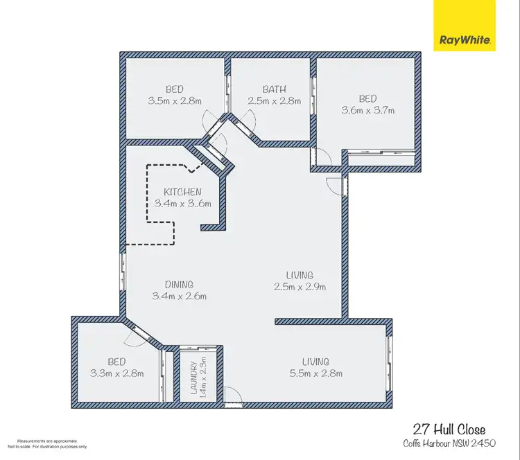Floorplan of Homely house listing, 27 Hull Close, Coffs Harbour NSW 2450