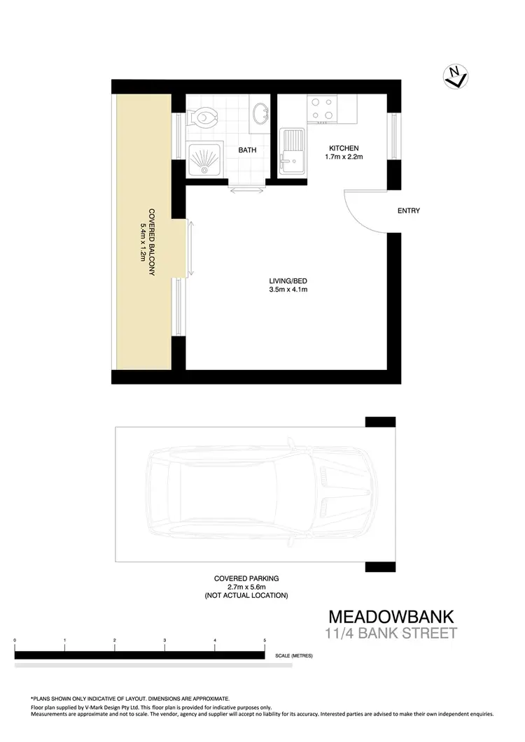 Floorplan of Homely studio listing, 11/4 Bank Street, Meadowbank NSW 2114