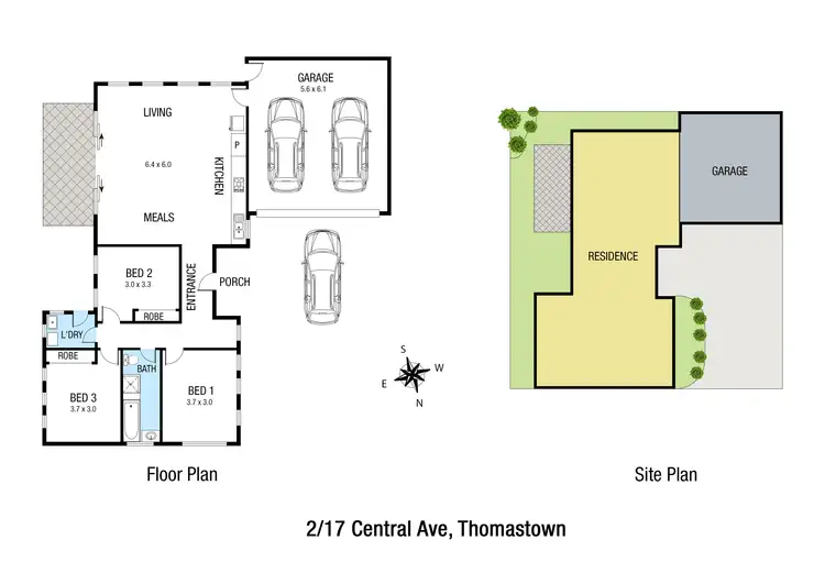Floorplan of Homely unit listing, 2/17 Central Avenue, Thomastown VIC 3074