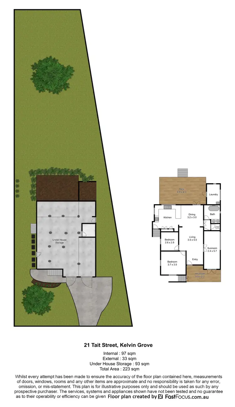 Floorplan of Homely house listing, 21 Tait Street, Kelvin Grove QLD 4059