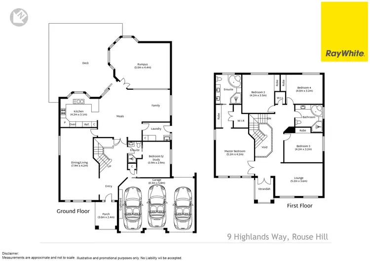 Floorplan of Homely house listing, 9 Highlands Way, Rouse Hill NSW 2155