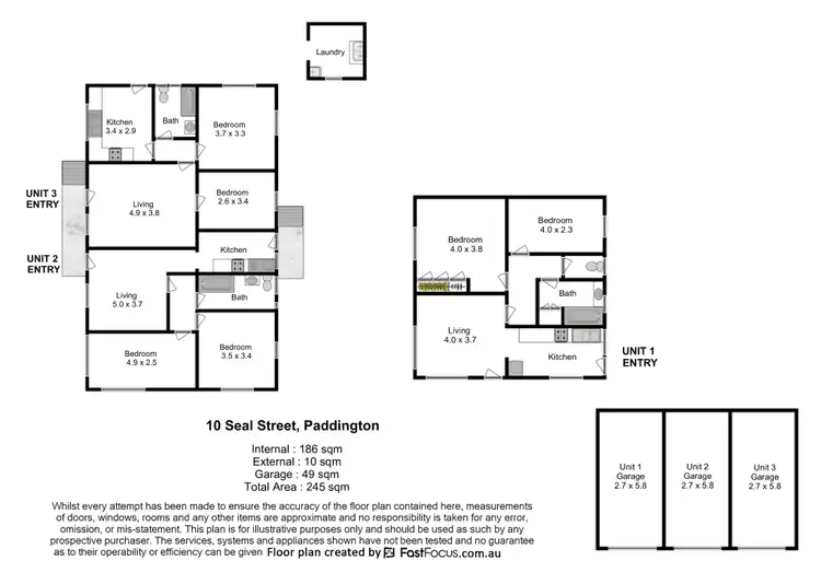 Floorplan of Homely house listing, 10 Seal Street, Paddington QLD 4064