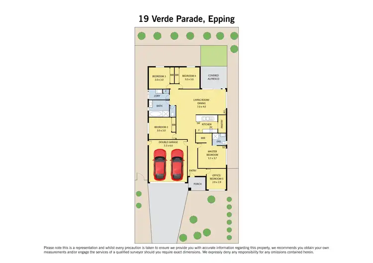 Floorplan of Homely house listing, 19 Verde Parade, Epping VIC 3076