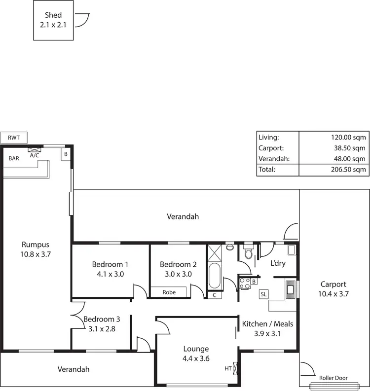 Floorplan of Homely house listing, 9 Gaskin Road, Flinders Park SA 5025