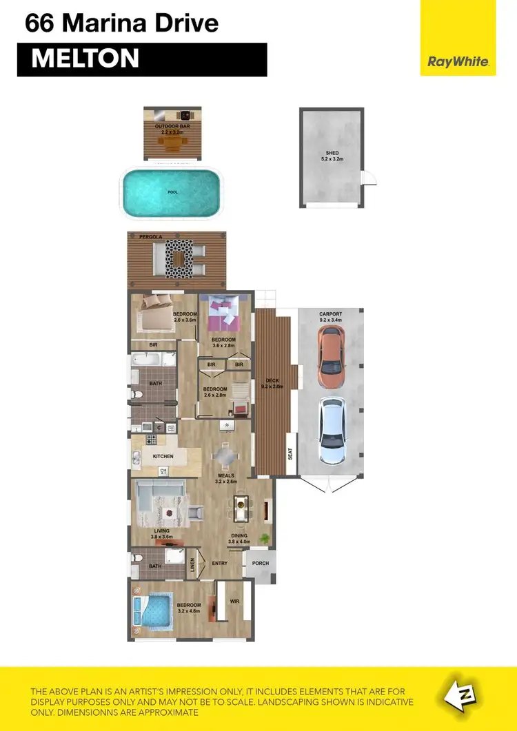 Floorplan of Homely house listing, 66 Marina Drive, Melton VIC 3337