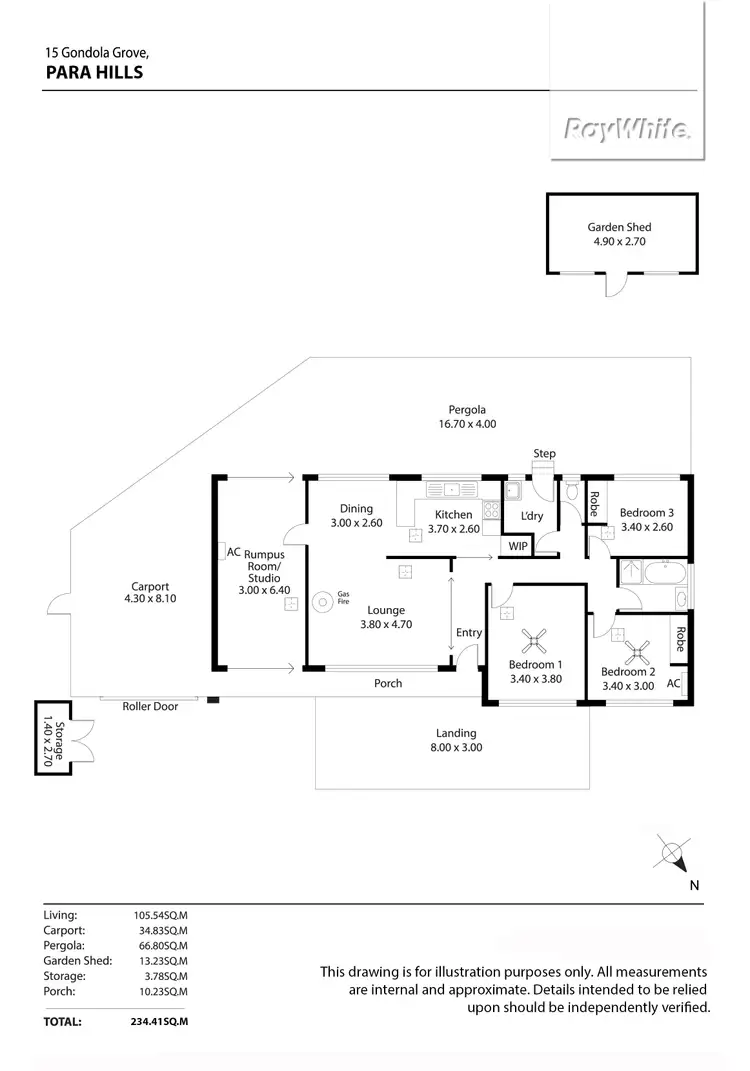 Floorplan of Homely house listing, 15 Gondola Grove, Para Hills SA 5096