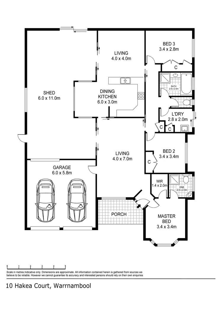 Floorplan of Homely house listing, 10 Hakea Court, Warrnambool VIC 3280