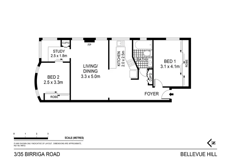 Floorplan of Homely apartment listing, 3/35 Birriga Road, Bellevue Hill NSW 2023