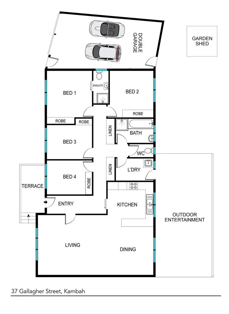 Floorplan of Homely house listing, 37 Gallagher Street, Kambah ACT 2902
