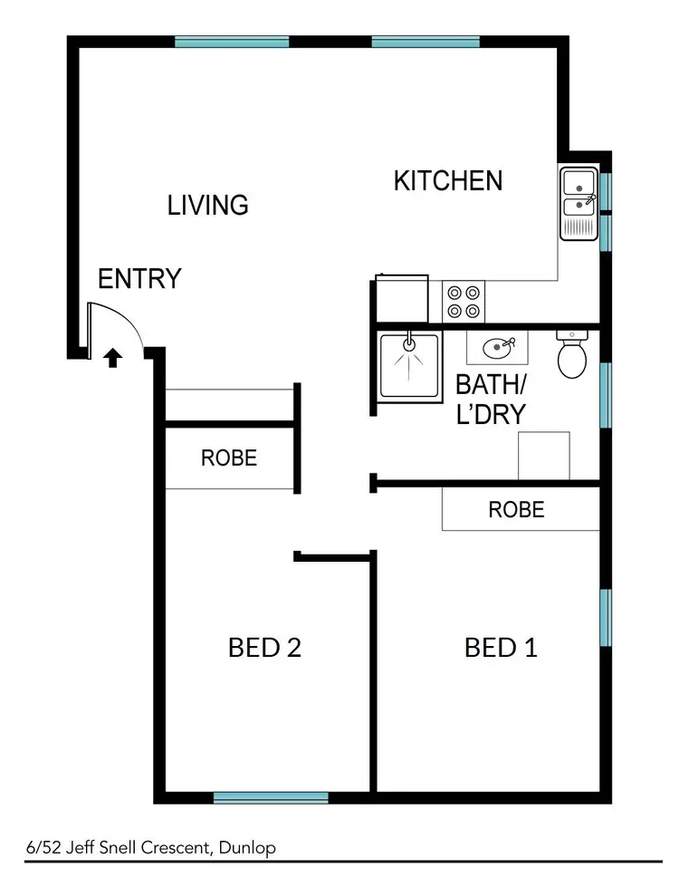 Floorplan of Homely apartment listing, 6/52 Jeff Snell Crescent, Dunlop ACT 2615