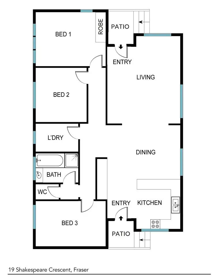 Floorplan of Homely house listing, 19 Shakespeare Crescent, Fraser ACT 2615