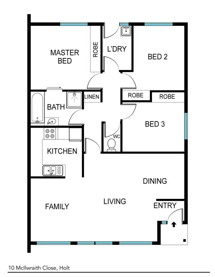 Floorplan of Homely house listing, 10 McIlwraith Close, Holt ACT 2615