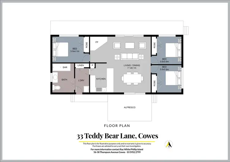 Floorplan of Homely house listing, 33 Teddy Bear Lane, Cowes VIC 3922