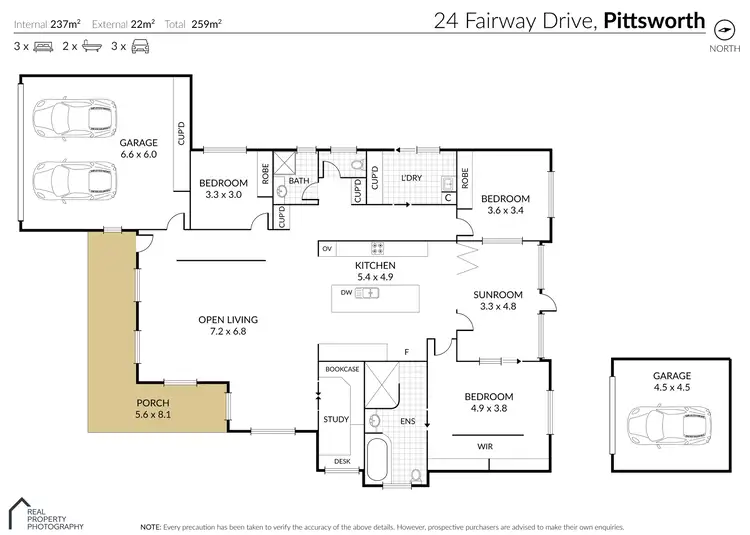 Floorplan of Homely house listing, 24 Fairway Drive, Pittsworth QLD 4356