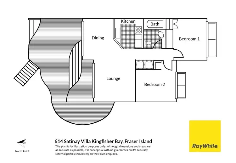 Floorplan of Homely unit listing, 614 Satinay Villa, Fraser Island QLD 4581