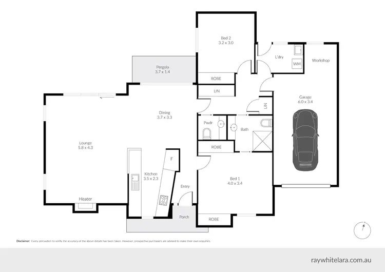 Floorplan of Homely house listing, 2/3 Turner Avenue, Lara VIC 3212