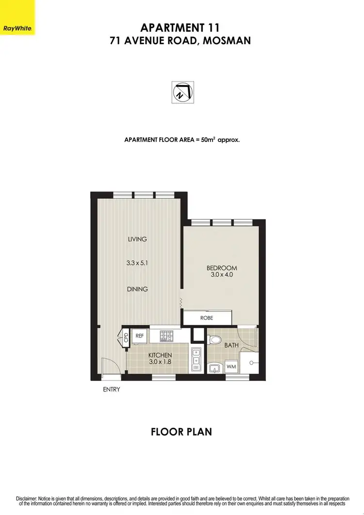 Floorplan of Homely apartment listing, 11/71 Avenue Road, Mosman NSW 2088