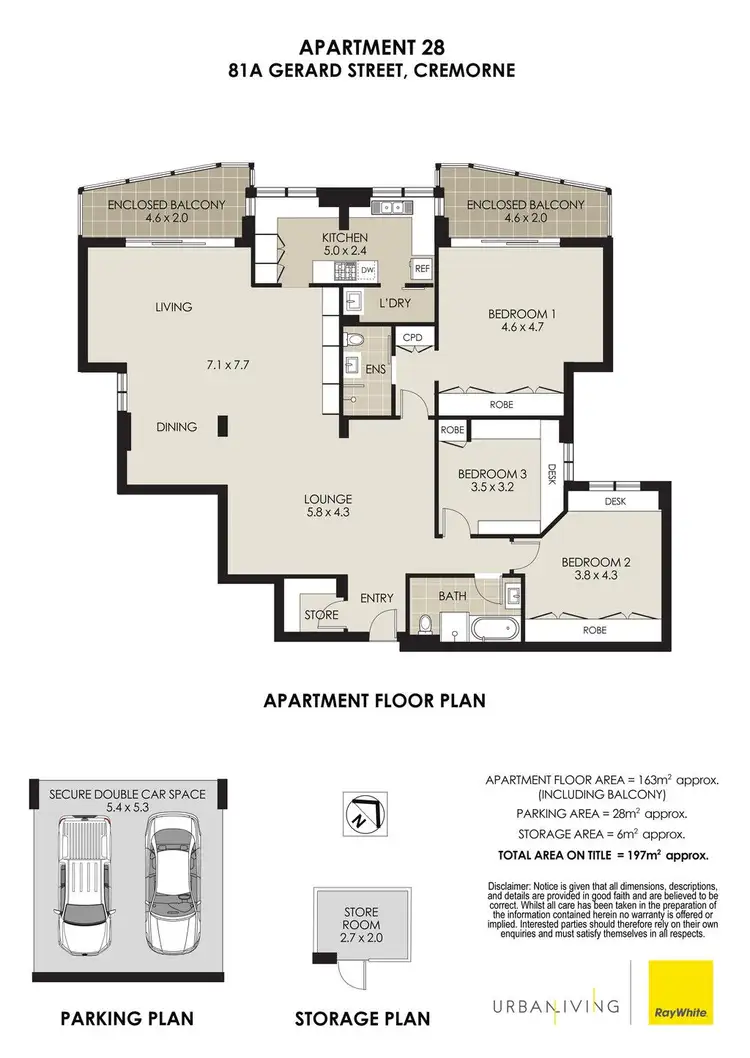 Floorplan of Homely apartment listing, 28/81A Gerard Street, Cremorne NSW 2090