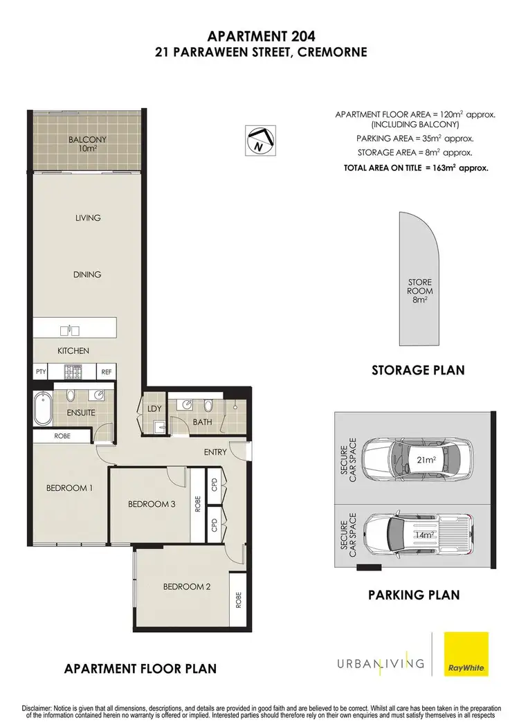 Floorplan of Homely apartment listing, 204/21 Parraween Street, Cremorne NSW 2090