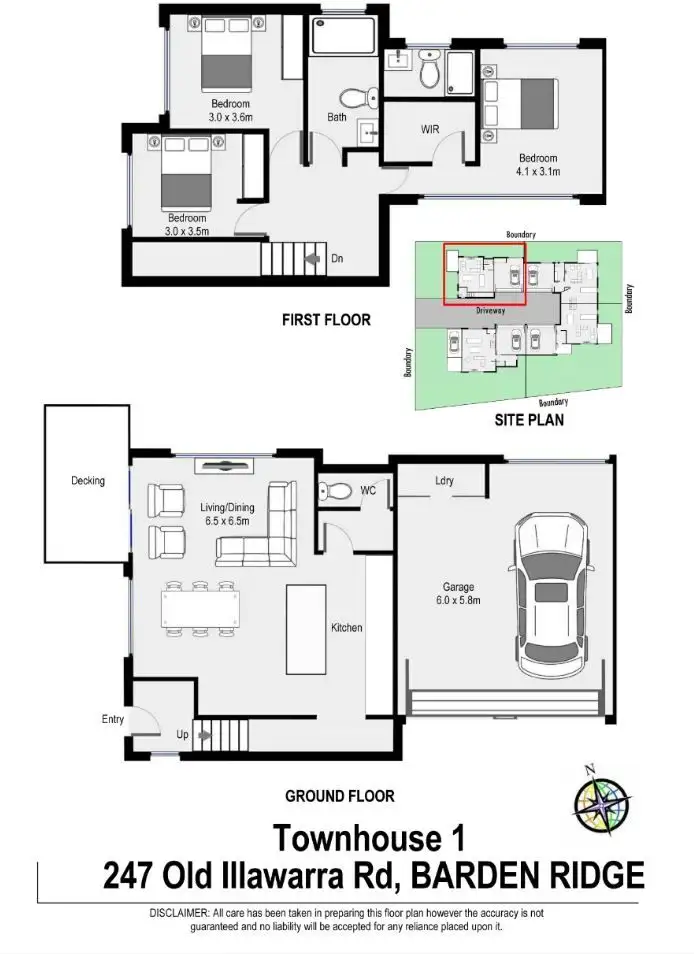 Floorplan of Homely townhouse listing, 4/247 Old Illawarra Road, Barden Ridge NSW 2234