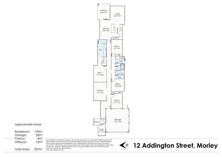 Floorplan of Homely house listing, 12 Addington Street, Morley WA 6062