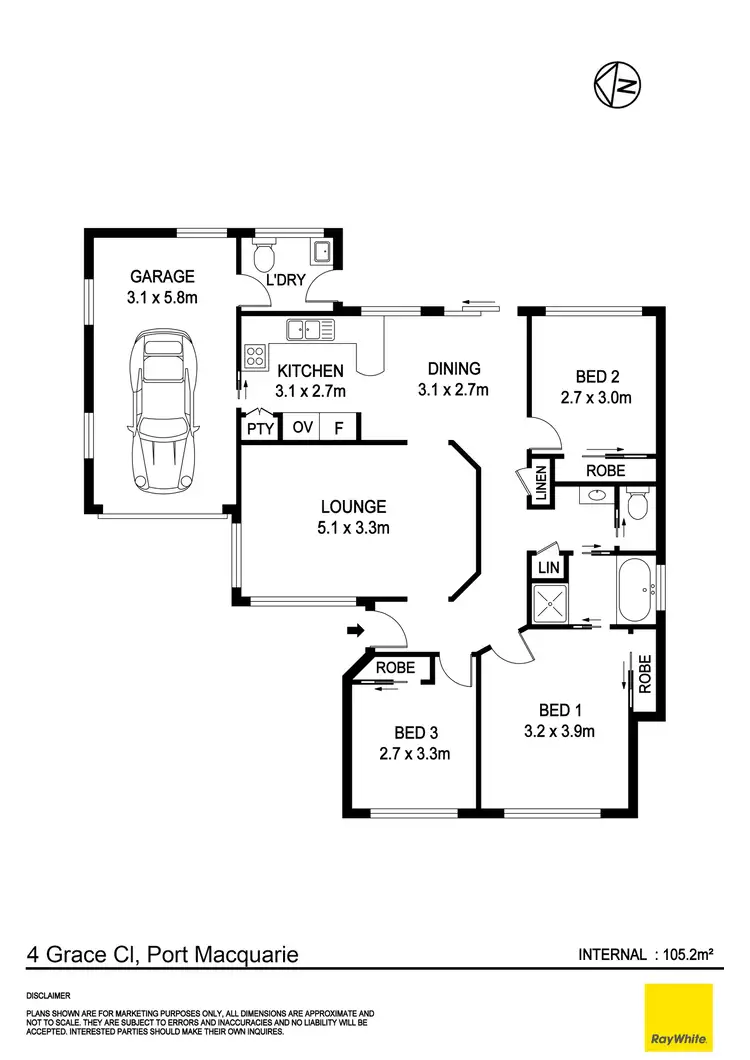 Floorplan of Homely house listing, 4 Grace Close, Port Macquarie NSW 2444