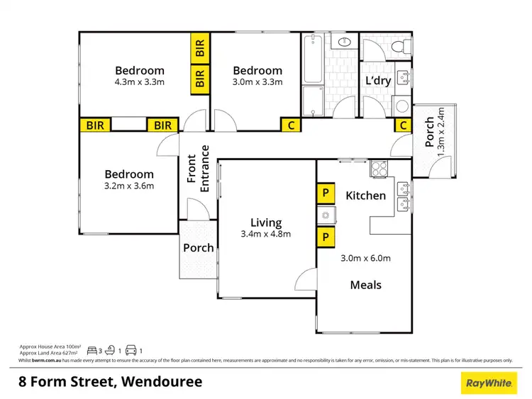 Floorplan of Homely house listing, 8 Form Street, Wendouree VIC 3355