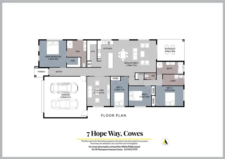 Floorplan of Homely house listing, 7 Hope Way, Cowes VIC 3922