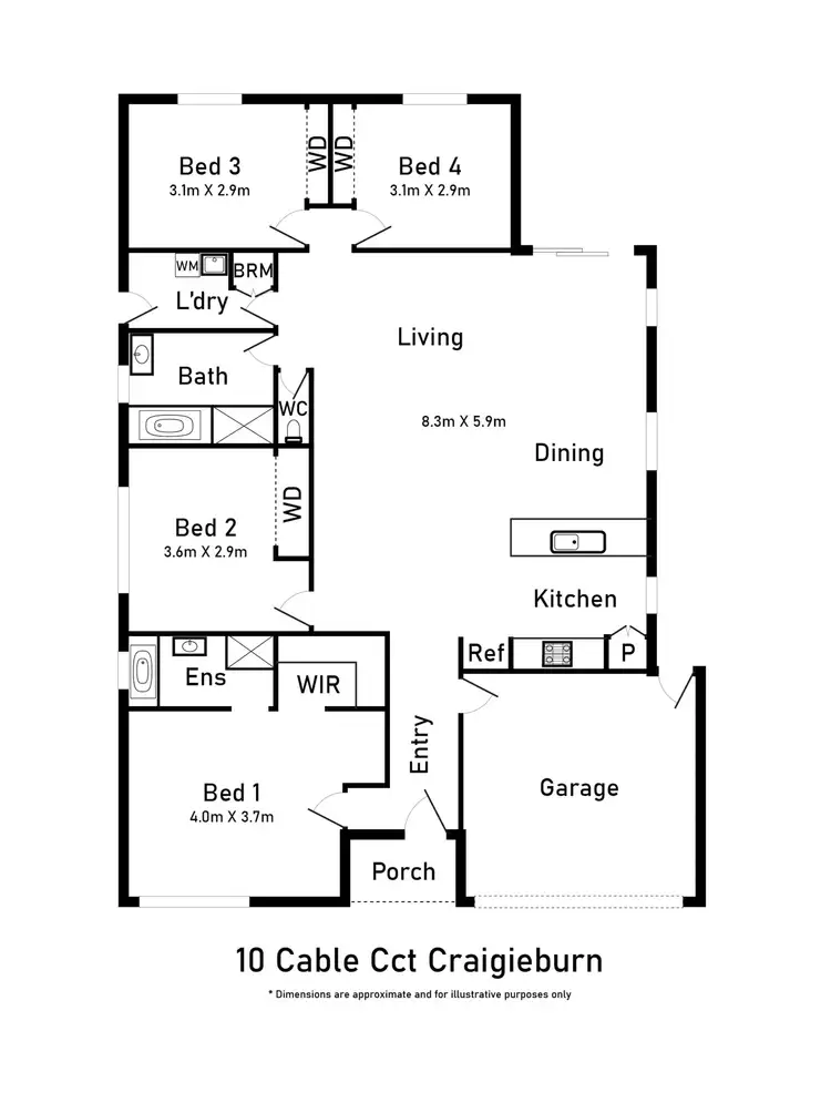 Floorplan of Homely house listing, 10 Cable Circuit, Craigieburn VIC 3064