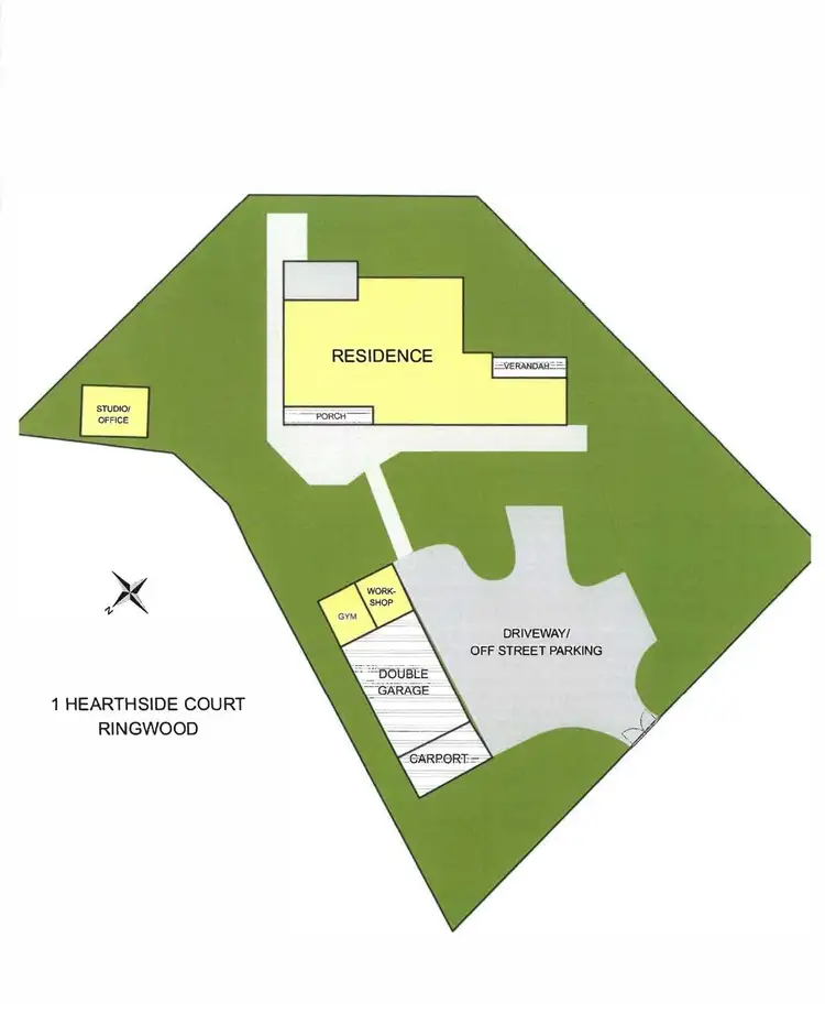 Floorplan of Homely house listing, 1 Hearthside Court, Ringwood VIC 3134