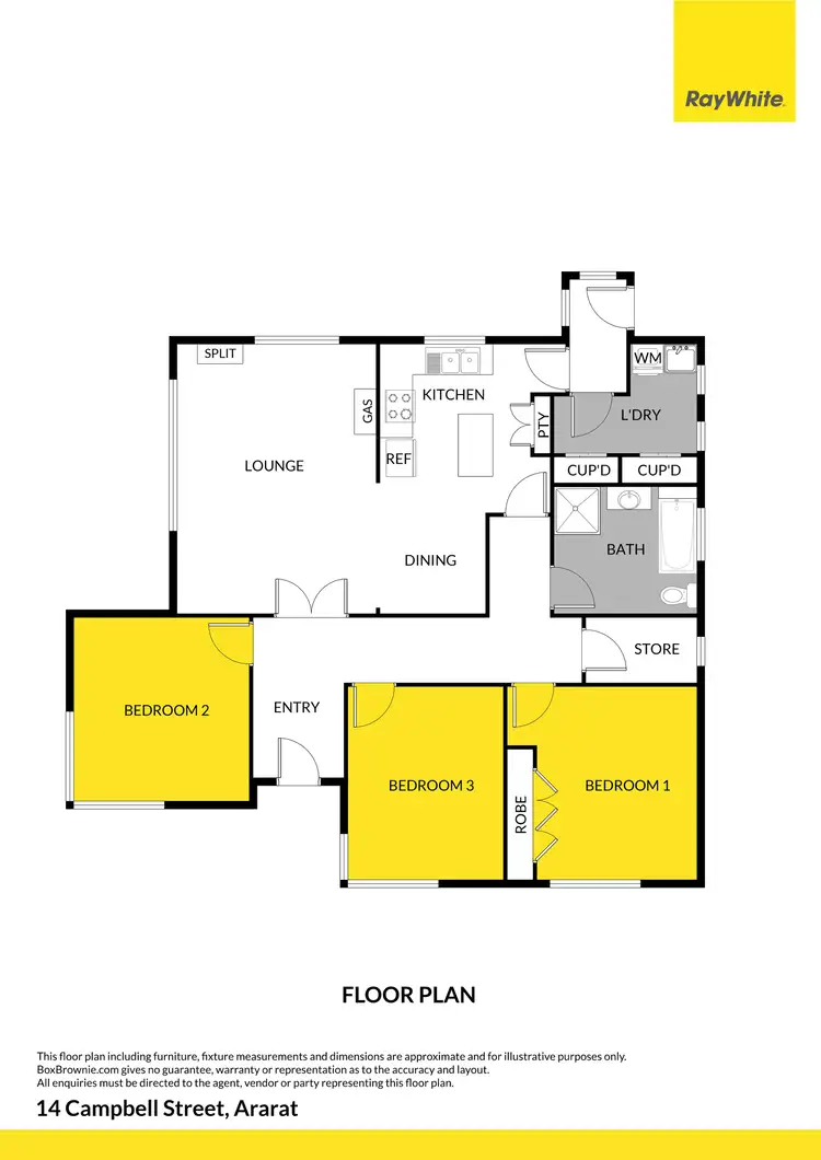 Floorplan of Homely house listing, 14 Campbell Street, Ararat VIC 3377