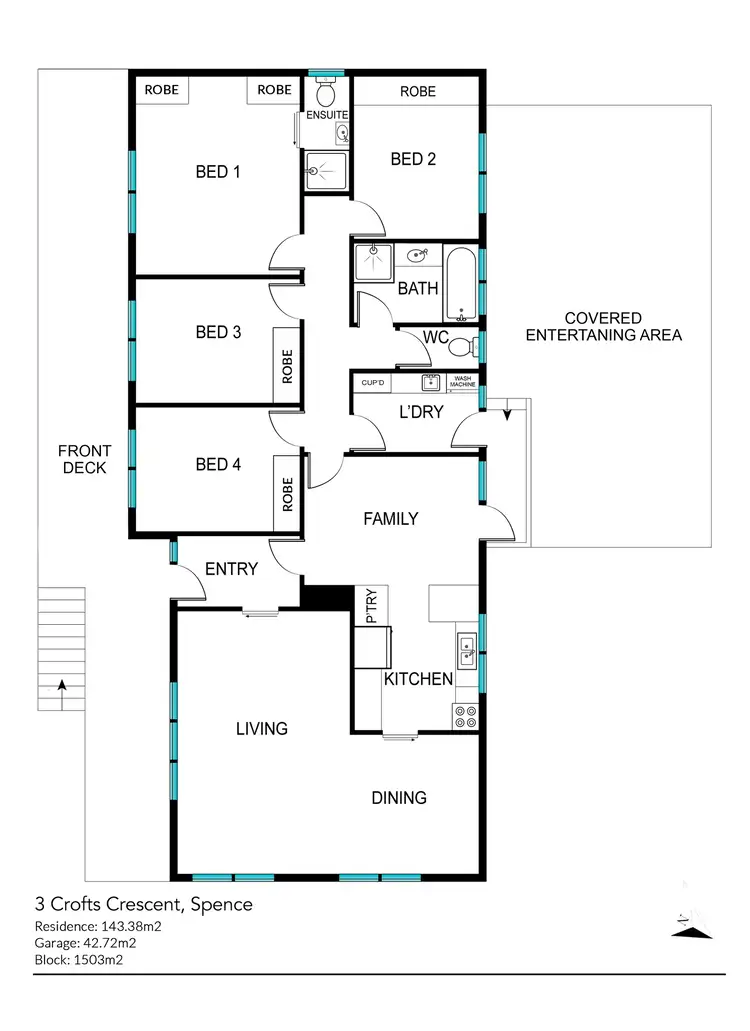 Floorplan of Homely house listing, 3 Crofts Crescent, Spence ACT 2615