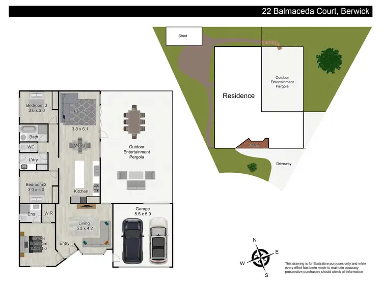 Floorplan of Homely house listing, 22 Balmaceda Court, Berwick VIC 3806