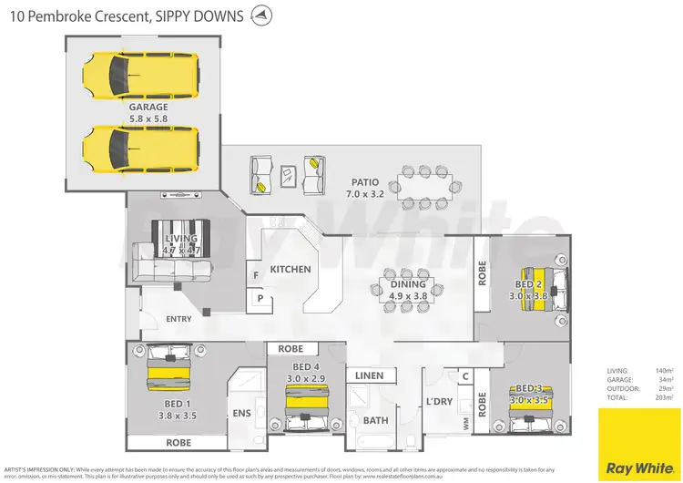 Floorplan of Homely house listing, 10 Pembroke Crescent, Sippy Downs QLD 4556