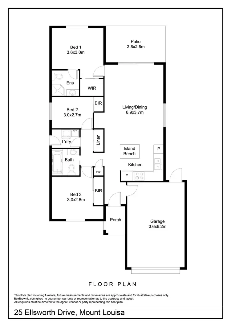 Floorplan of Homely house listing, 25 Ellsworth Drive, Mount Louisa QLD 4814