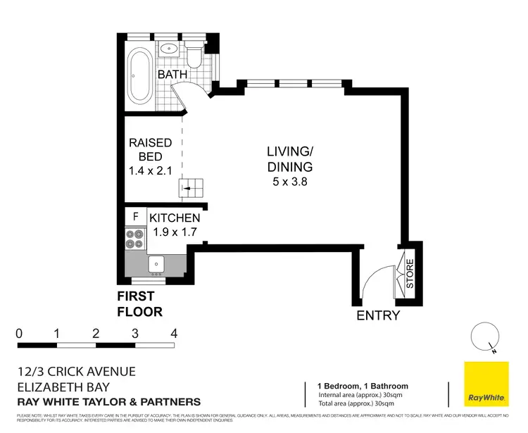 Floorplan of Homely apartment listing, 12/3 Crick Avenue, Elizabeth Bay NSW 2011
