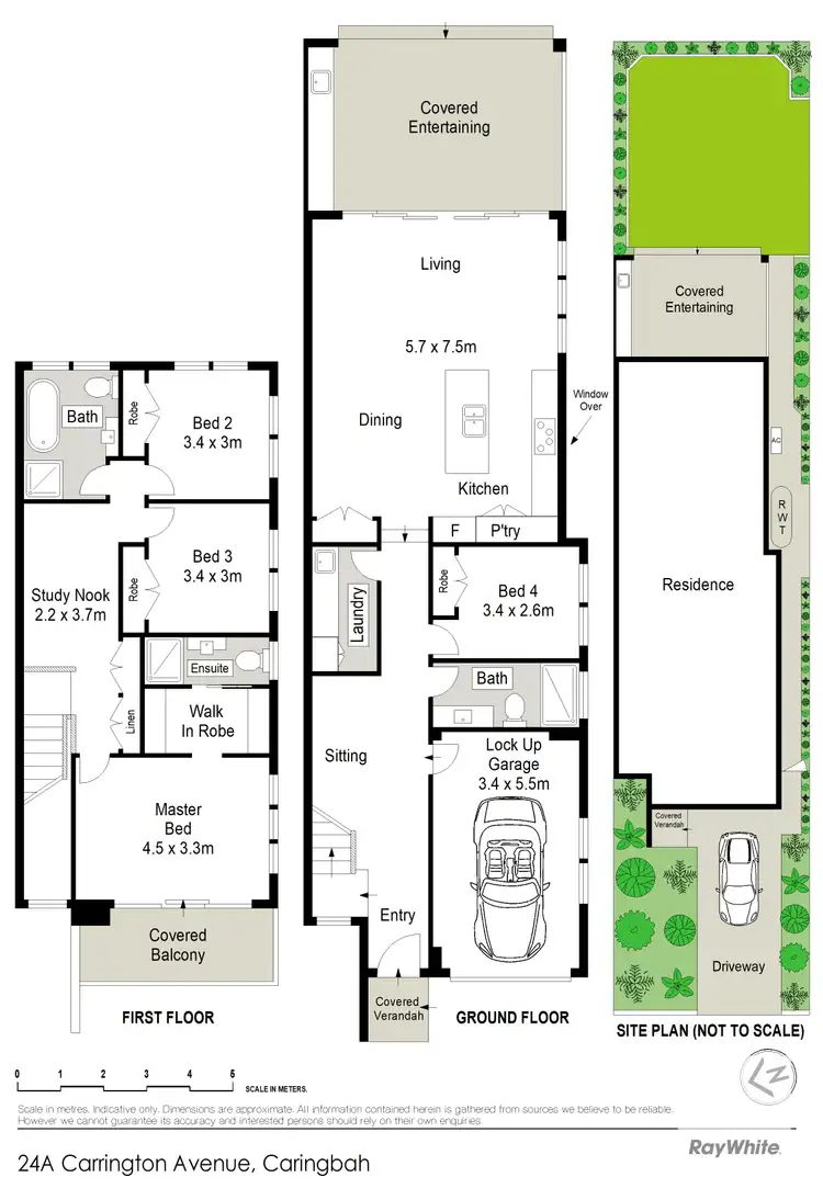 Floorplan of Homely semi-detached listing, 24A Carrington Avenue, Caringbah NSW 2229