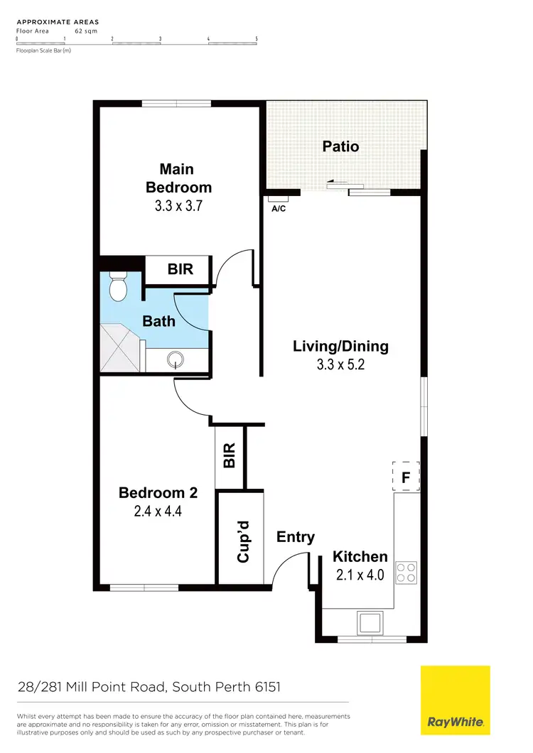 Floorplan of Homely apartment listing, 28/281 Mill Point Road, South Perth WA 6151