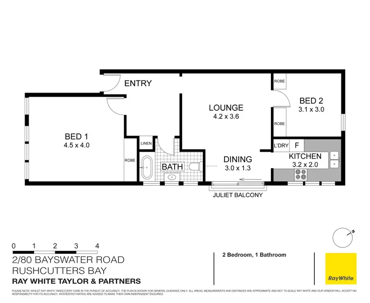 Floorplan of Homely apartment listing, 2/80 Bayswater Road, Rushcutters Bay NSW 2011
