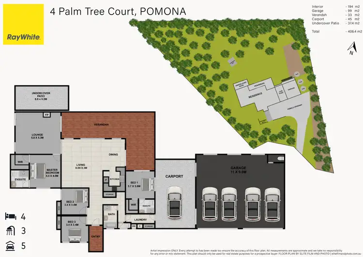 Floorplan of Homely house listing, 4 Palm Tree Court, Pomona QLD 4568