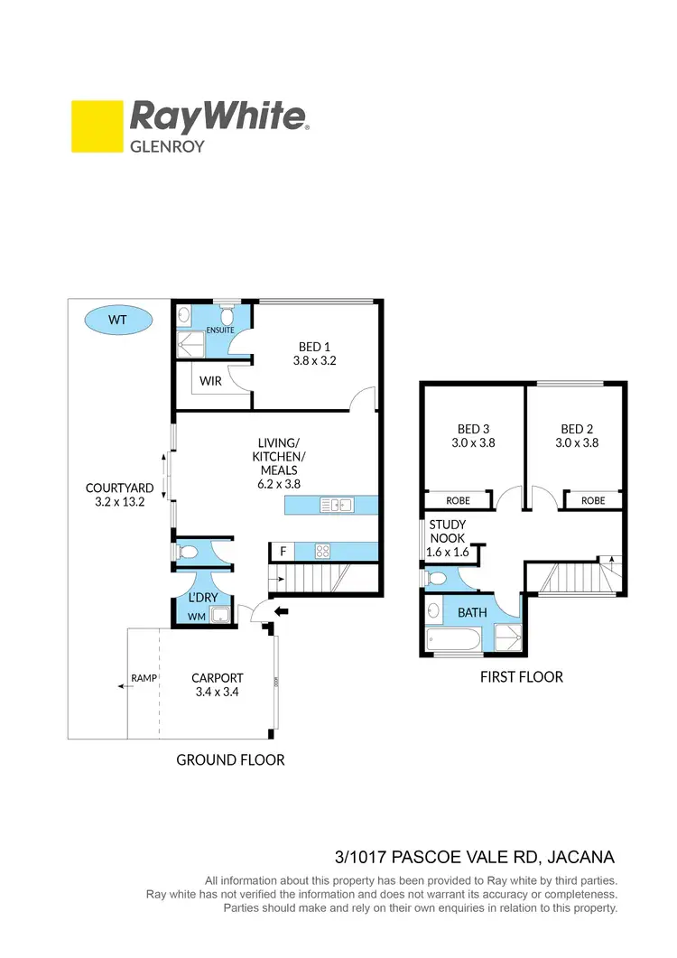 Floorplan of Homely townhouse listing, 3/1017 Pascoe Vale Road, Jacana VIC 3047