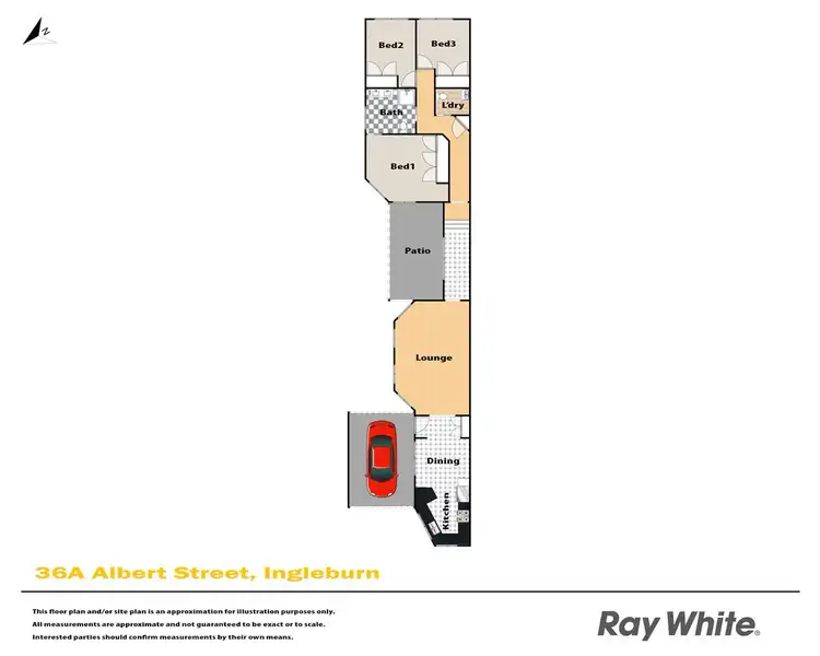 Floorplan of Homely semi-detached listing, 36A Albert Street, Ingleburn NSW 2565