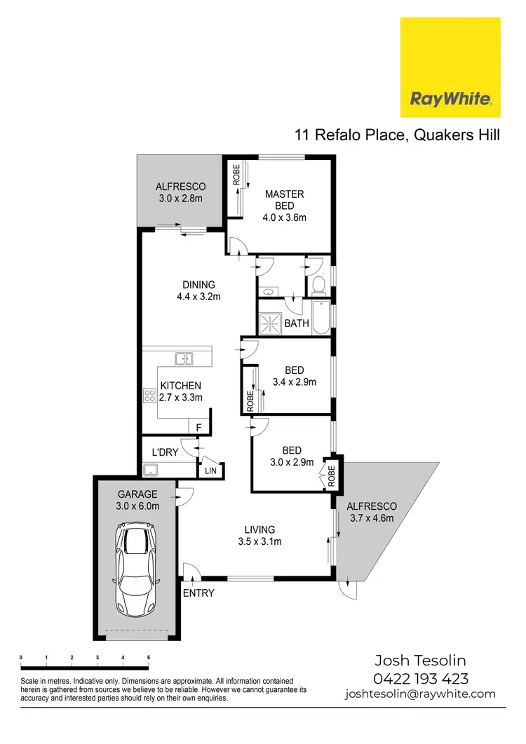 Floorplan of Homely semi-detached listing, 2/11 Refalo Place, Quakers Hill NSW 2763
