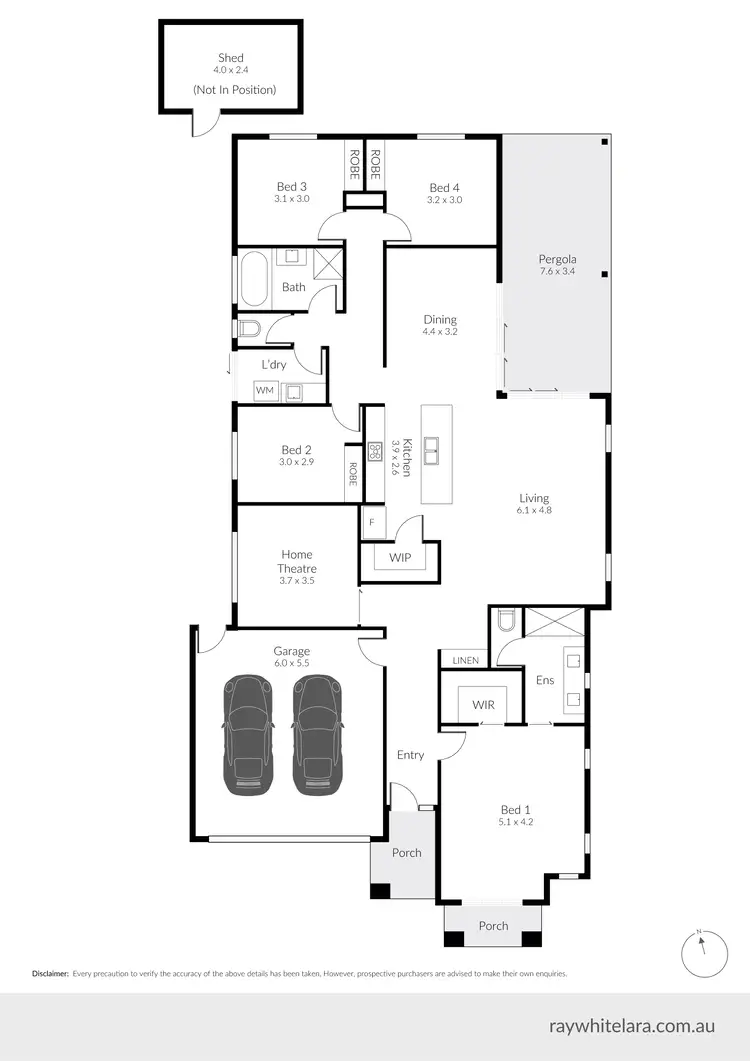 Floorplan of Homely house listing, 2 Wichita Grove, Lara VIC 3212