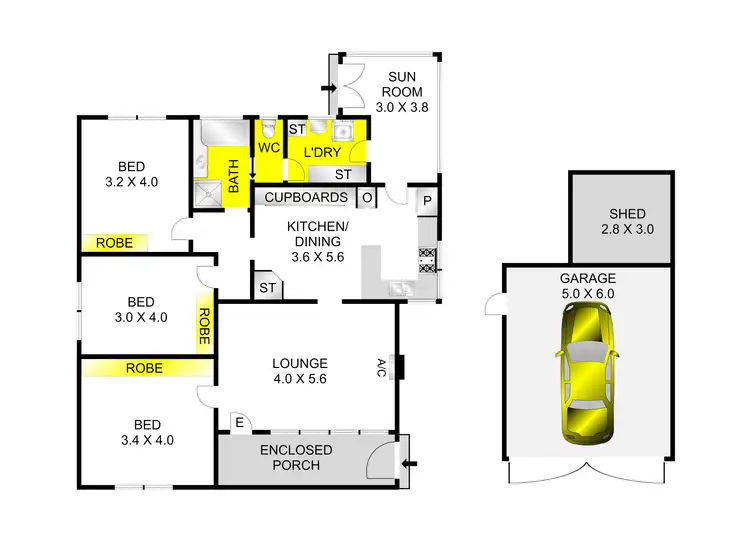 Floorplan of Homely house listing, 16 Kinnon Avenue, Belmont VIC 3216