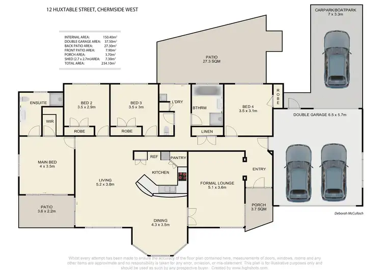 Floorplan of Homely house listing, 12 Huxtable Street, Chermside West QLD 4032